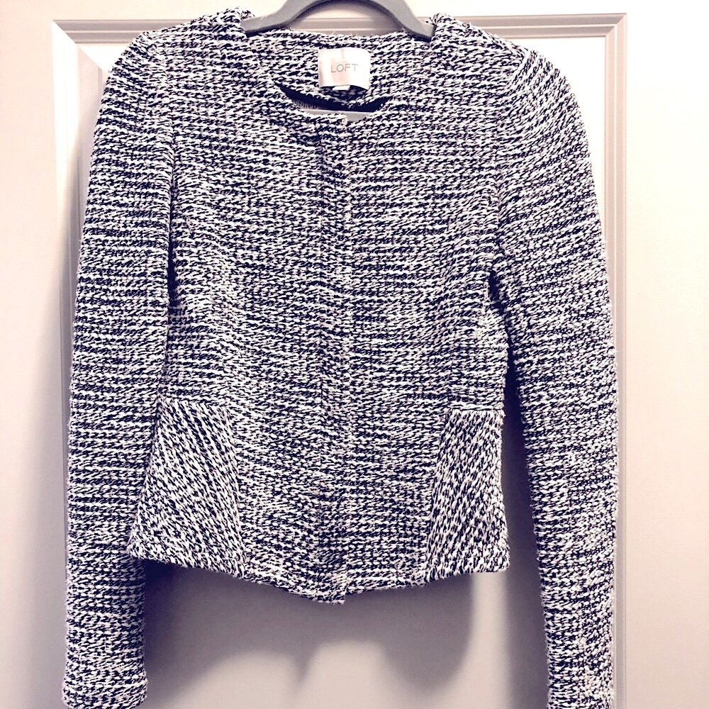 LOFT fabric blazer, excellent staple item to have to dress it up or down!